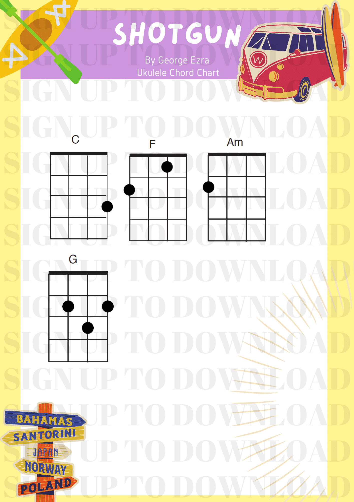 Shotgun Ukulele Chords Charts // The Musical Me