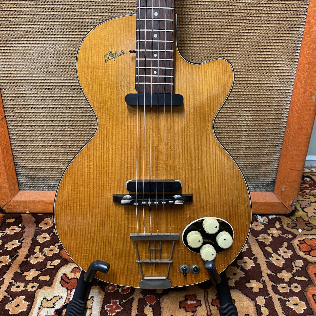 Vintage 1960 Hofner Club 50 Sunburst Electric Guitar OHSC
