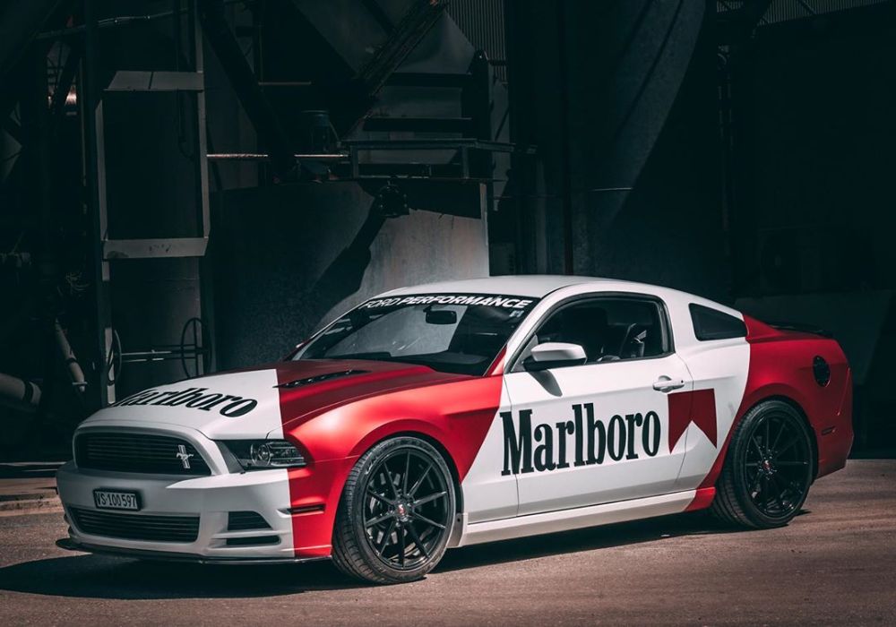Marlboro Racing Mustang Wrap Makes Smoking Cool Again