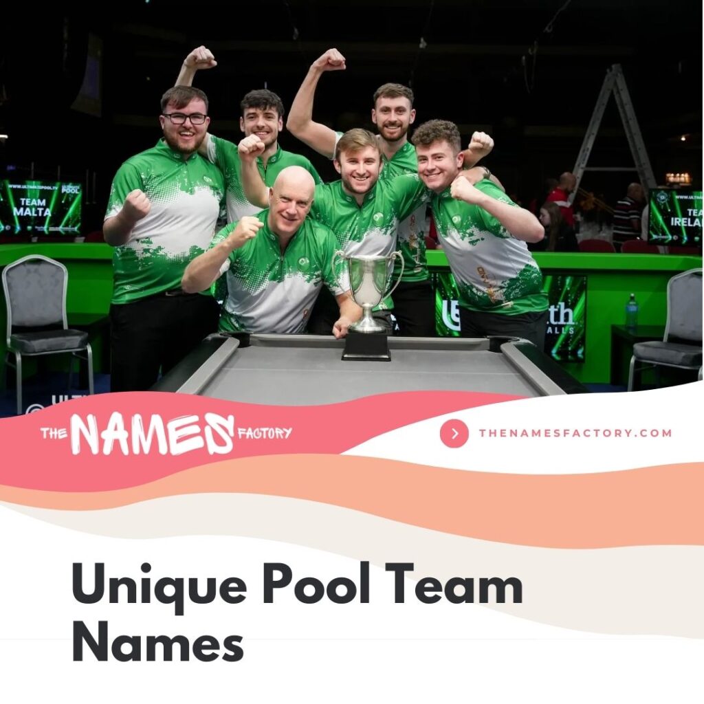 210 Best Pool Team Names Ideas For Tournament & League