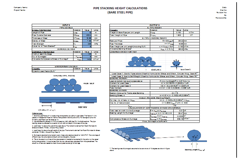 Pipe Stacking Height Calculator (Bare Steel Pipes) TheNavalArch