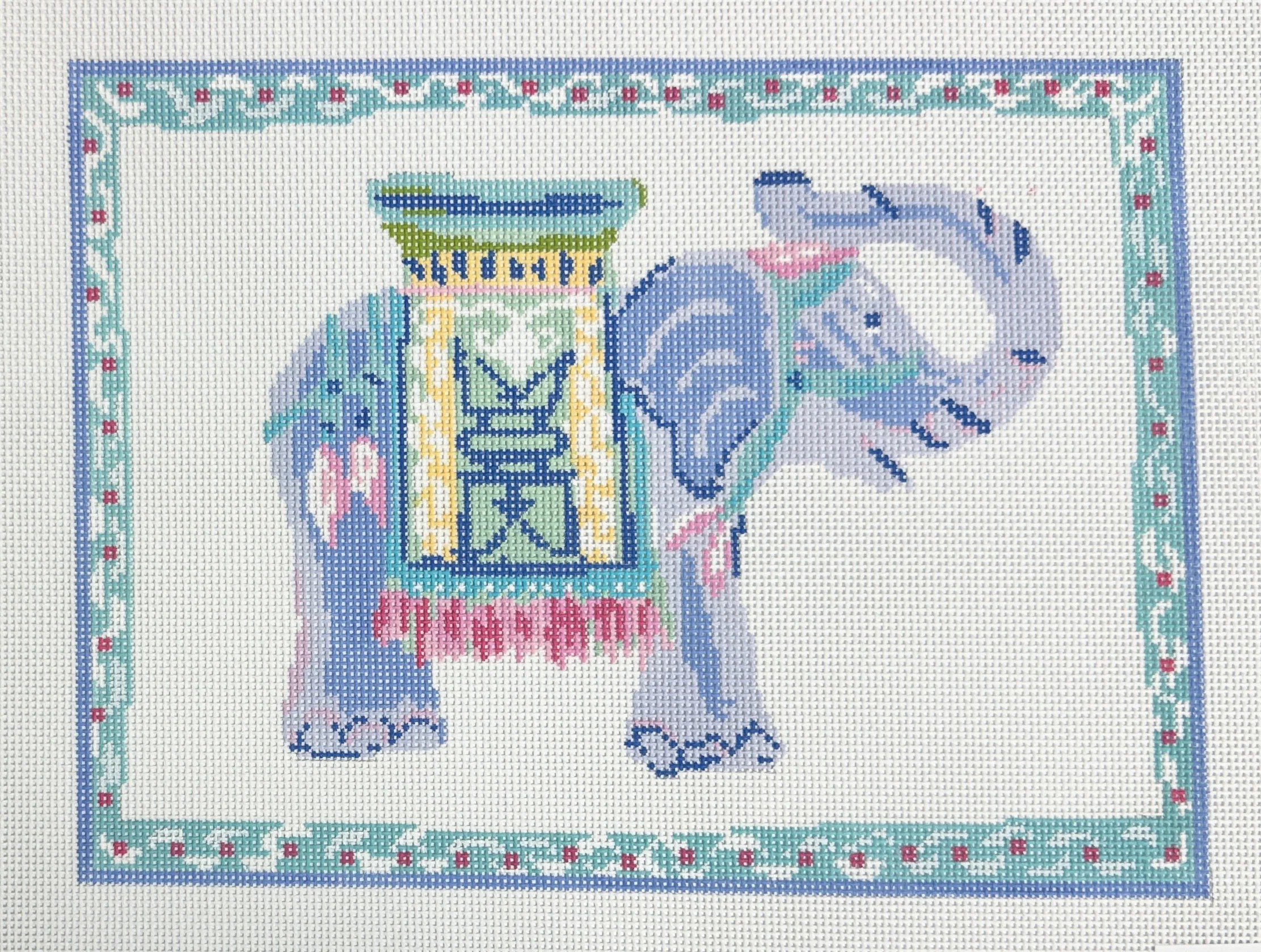 Blue Elephant Pillow The Needle Bug