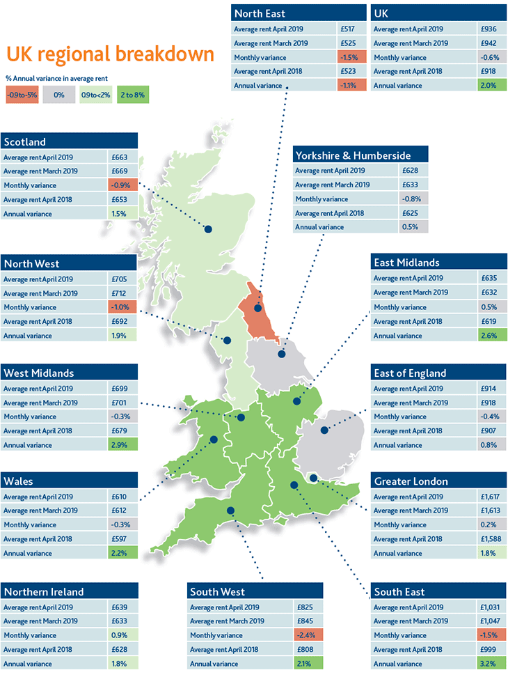 Average Rent Uk Map Rents are rising as fees ban approaches The Negotiator
