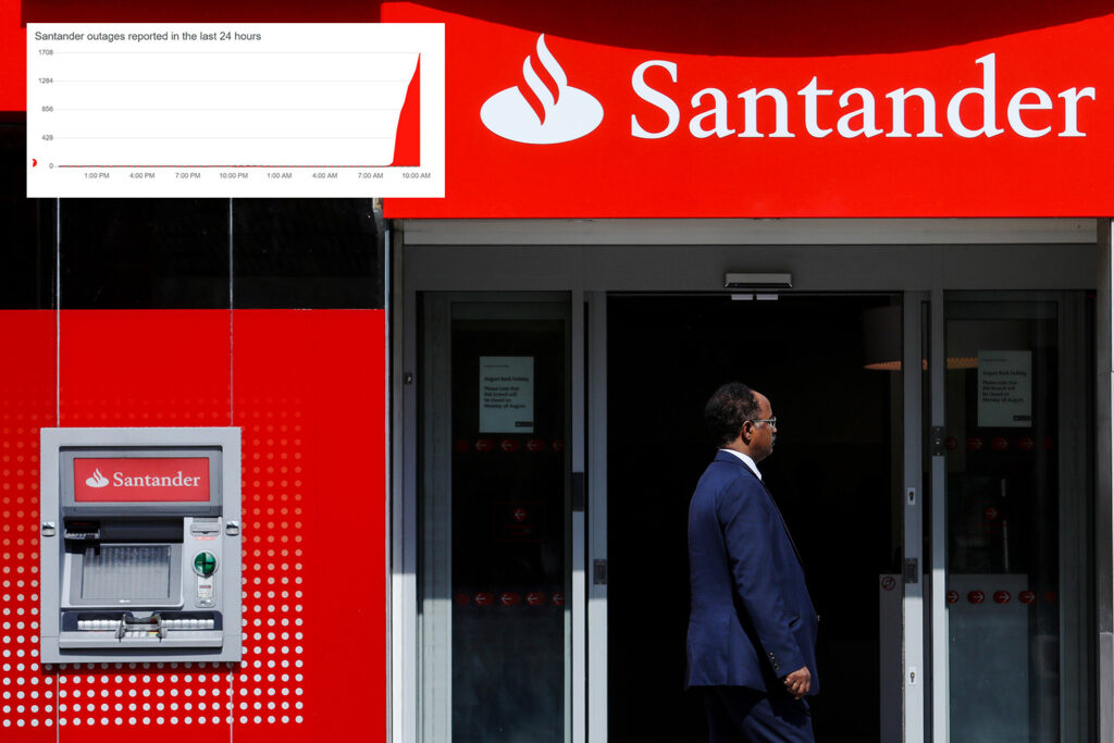 Thousands of Santander customers locked out of app, telephone and