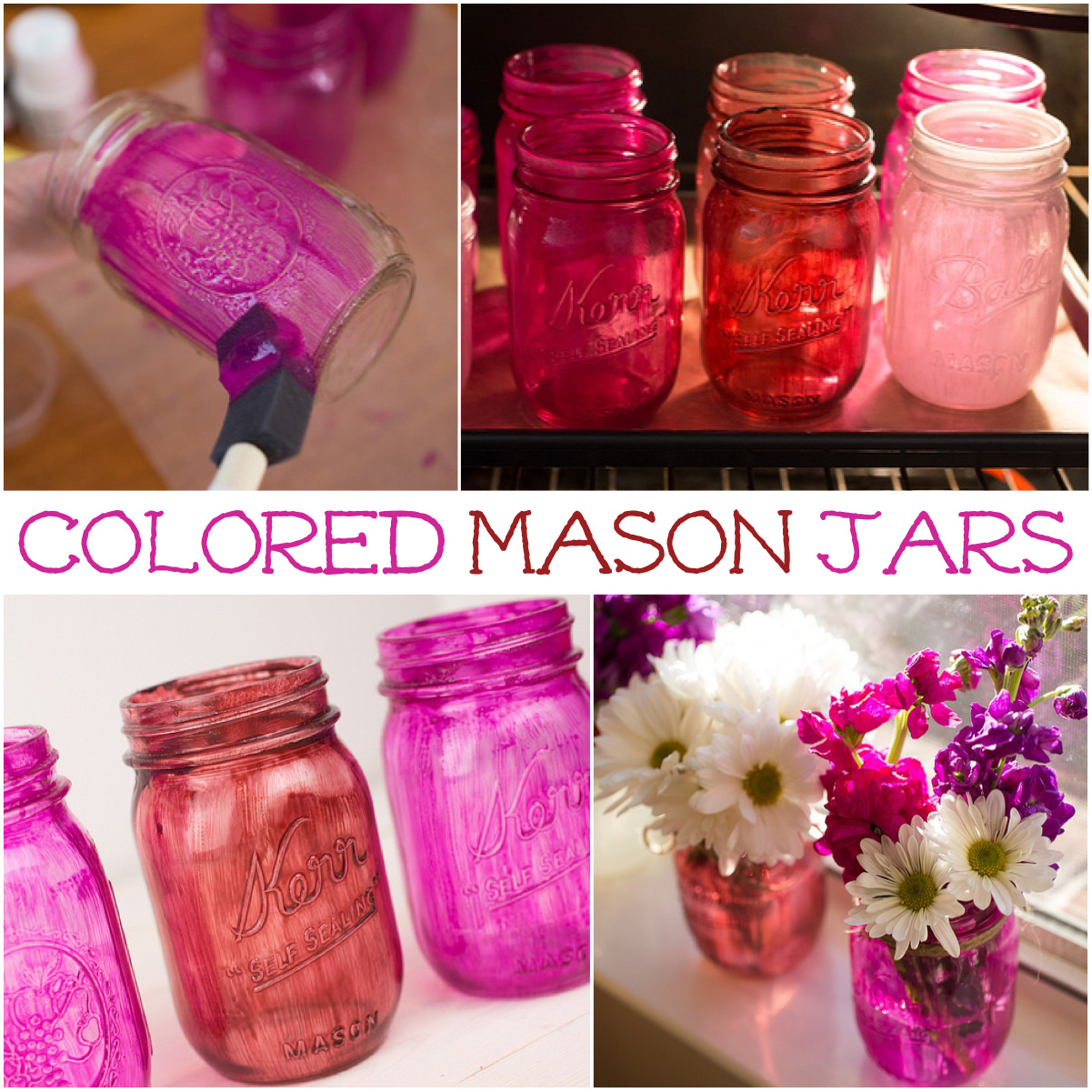 DIY Colored Mason Jars