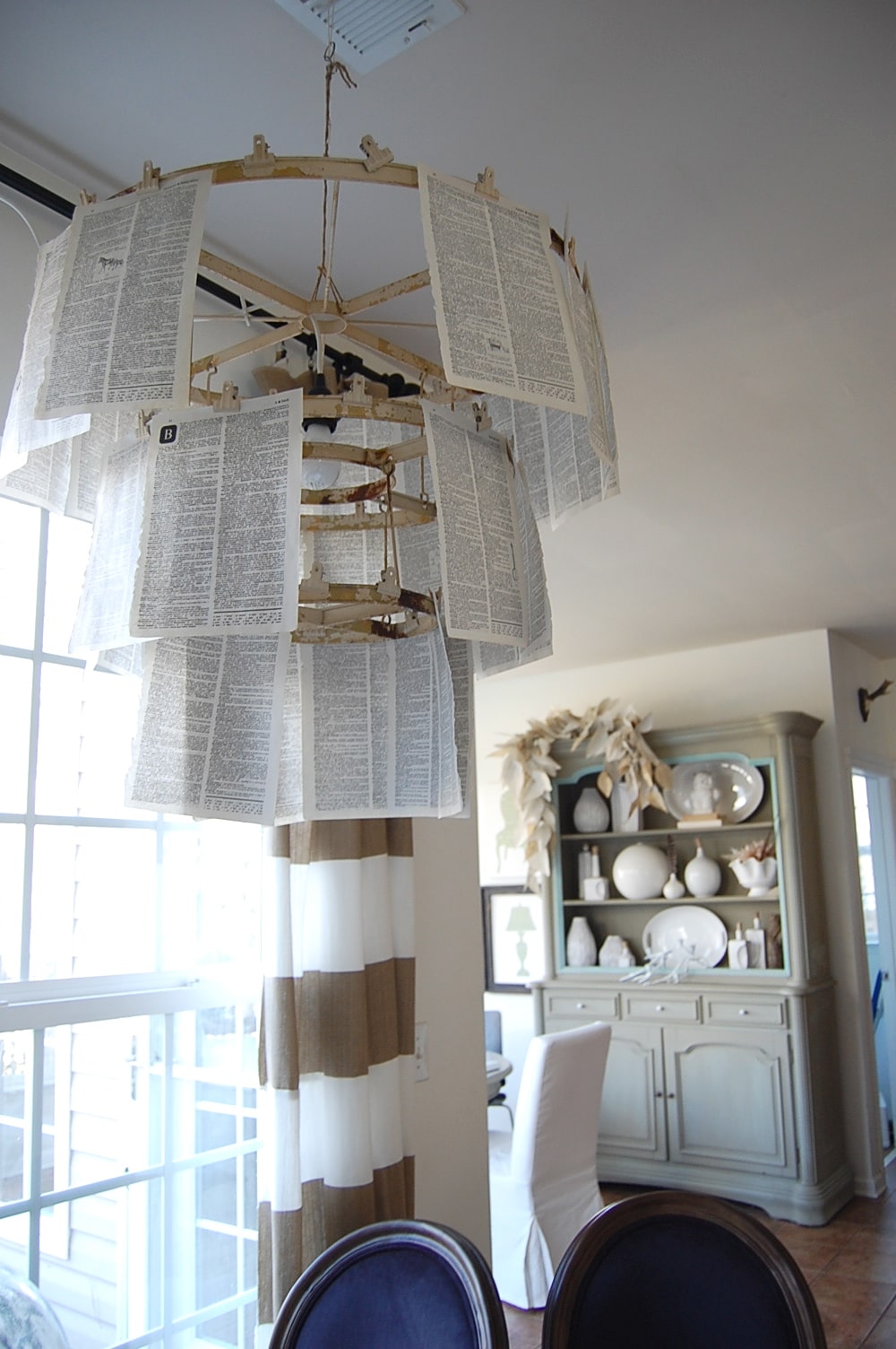 Book Page Pendant Light