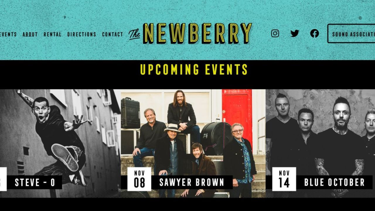 KRTV The Newberry announces first acts Sawyer Brown, Blue October