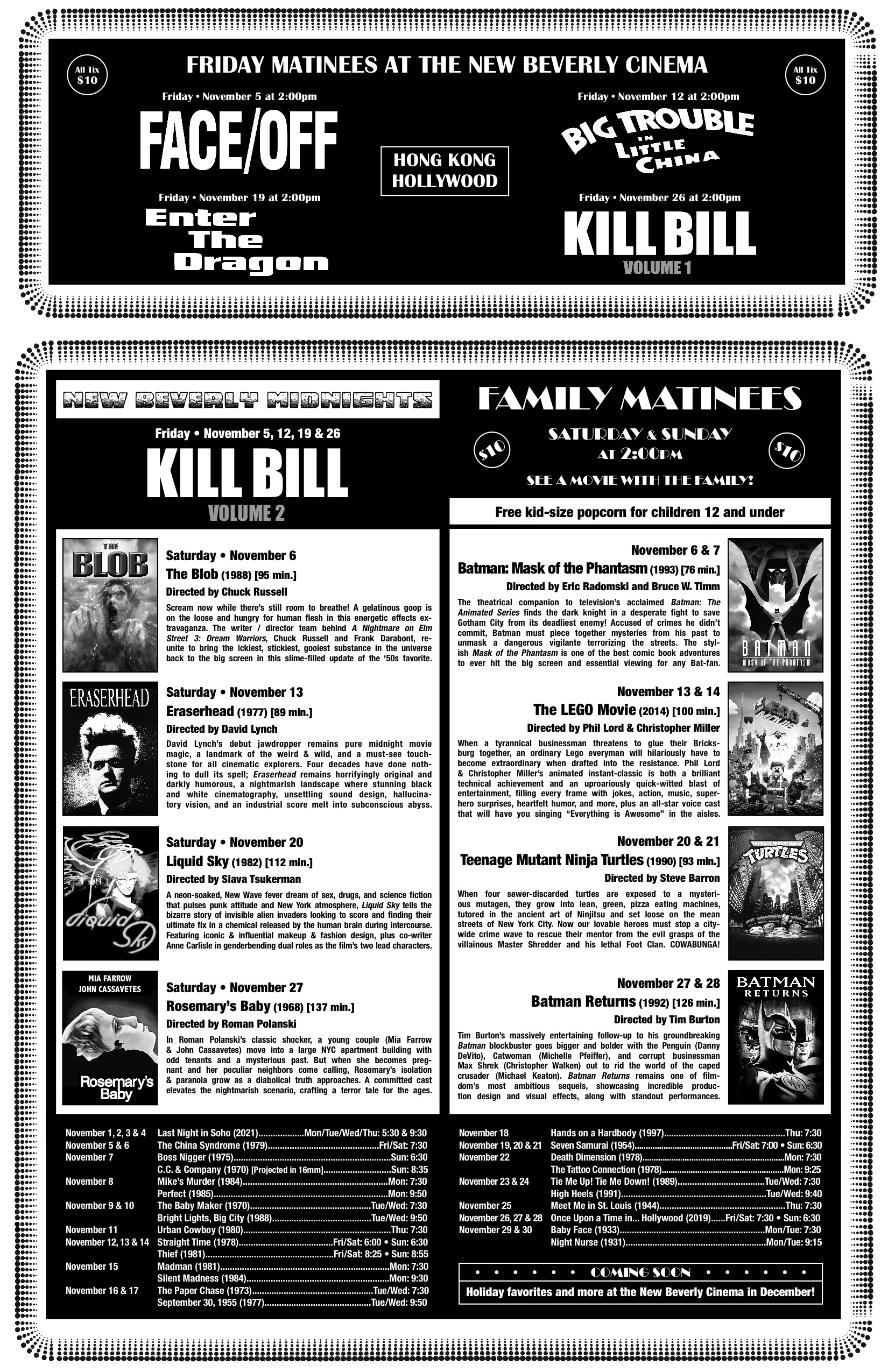 November at the New Beverly Cinema November at the New Beverly Cinema