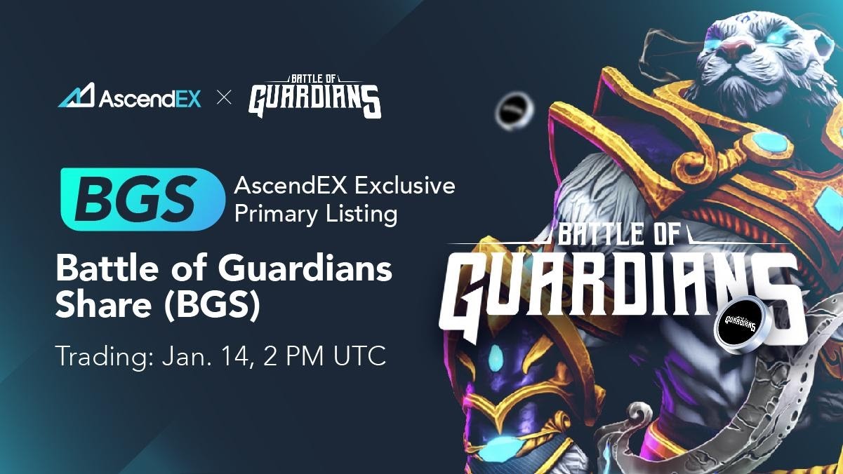 AscendEX Lists Battle of Guardians Token, BGS TheNewsCrypto