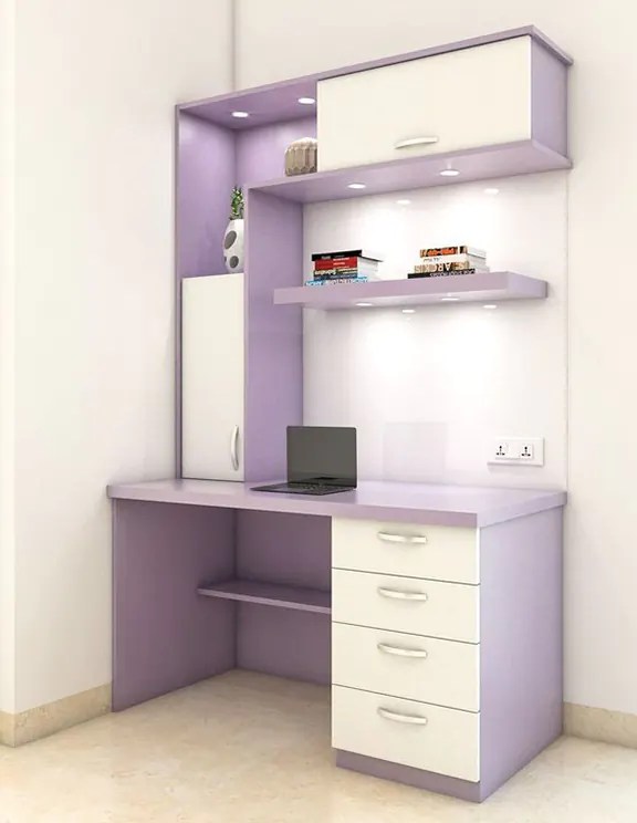 Modern Study Table with Bookshelf Design 28+ बेस्ट स्टडी टेबल डिजाइन
