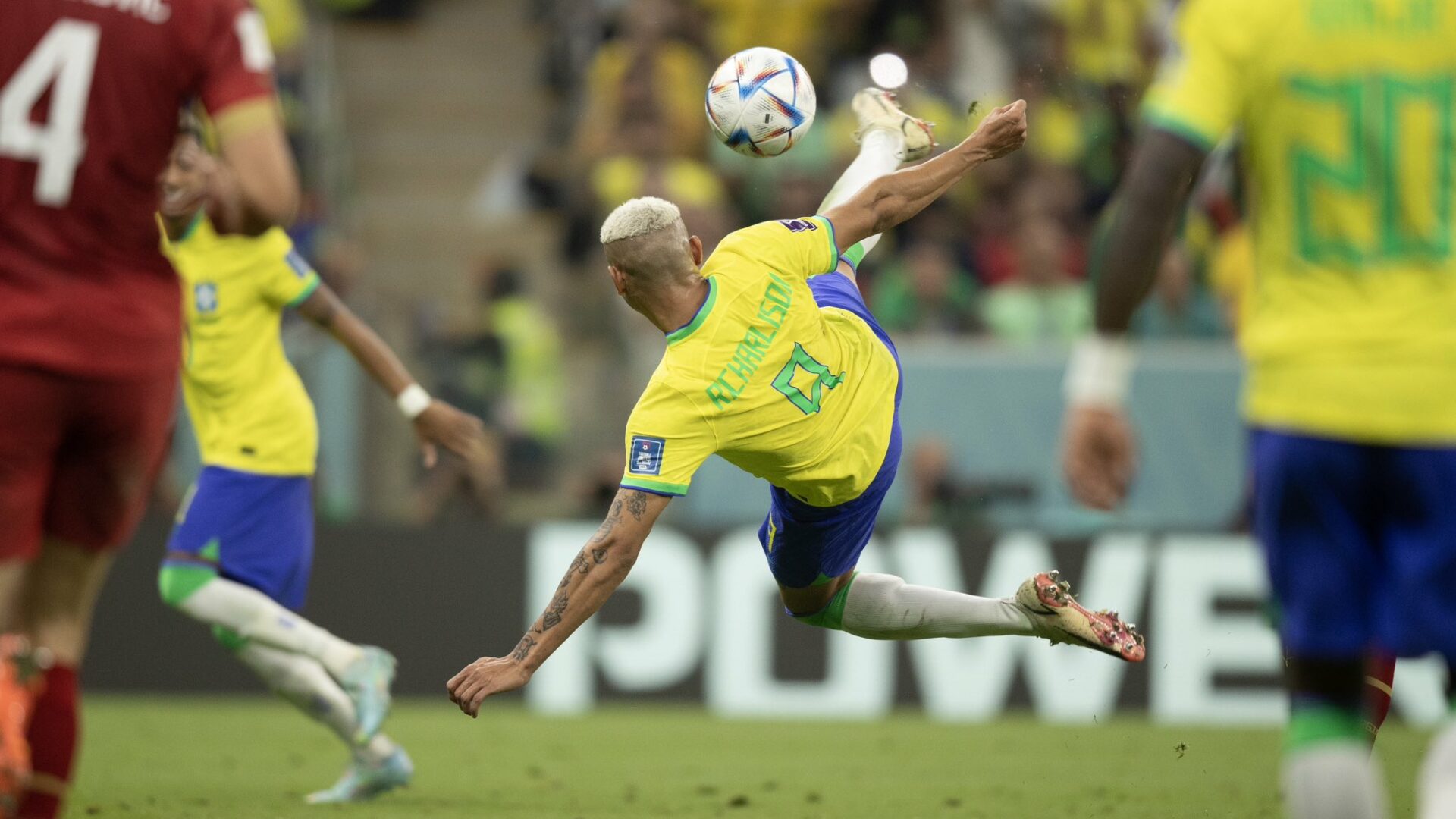 Qatar 2022 Richarlison's stunning scissor kick goal for Brazil melts