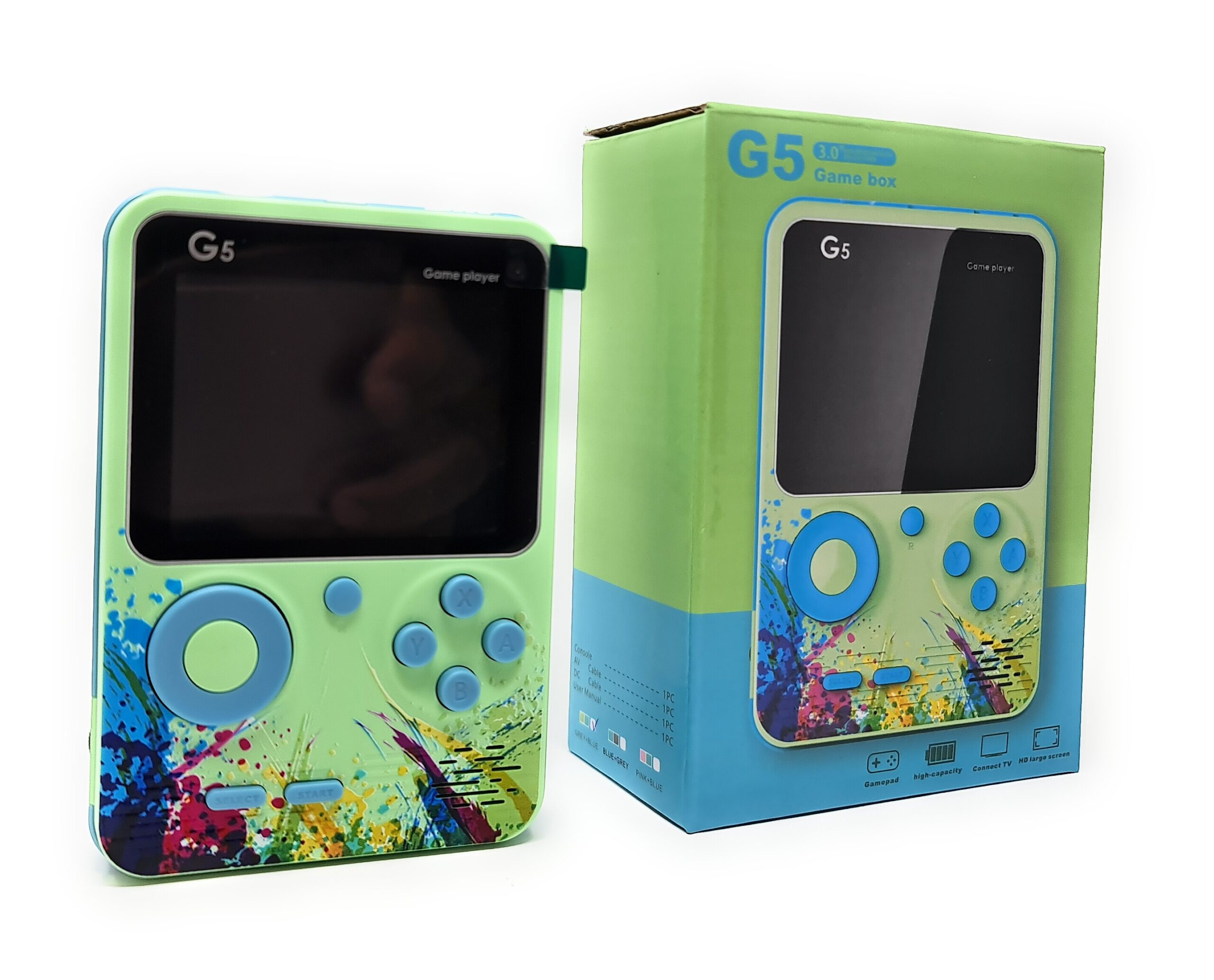 G5 Game Box 500 Retro Games in 1 Mini Game Console Colorful LCD Screen