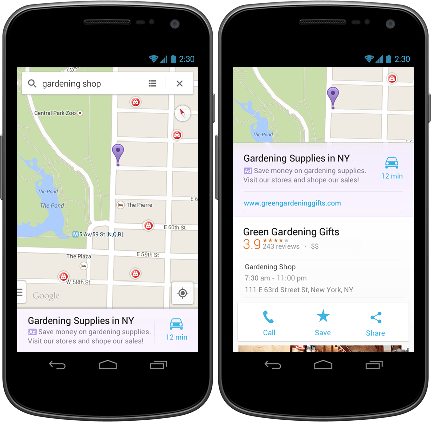 Google Maps for Android and iOS Gets 'Relevant' Ads at the Bottom