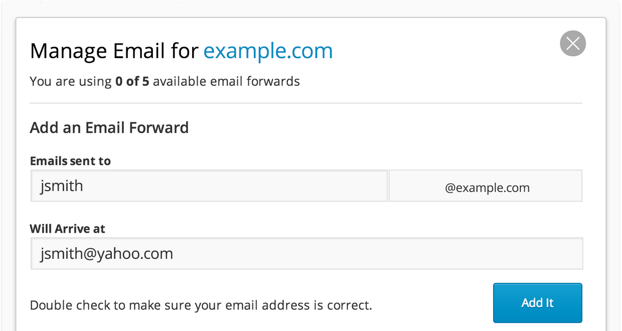 Adds Email Forwarding for Custom Domains