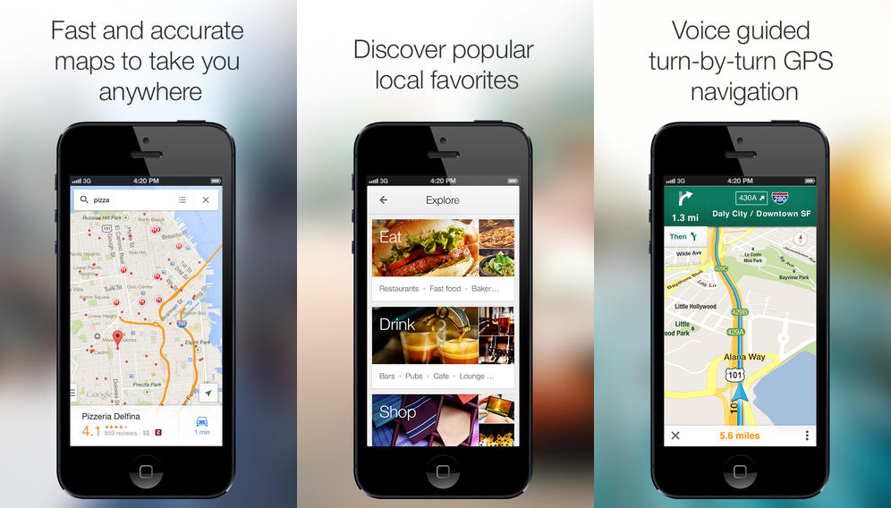 Google Maps for iOS Gets Faster Navigation, Route and Traffic Overview