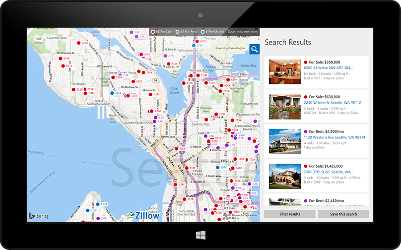 Zillow Map Full Screen Zillow's Real Estate App Lands on Windows 8, 'Zestimates' in Tow