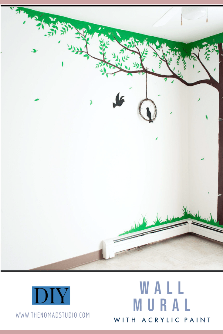 Wall Mural with Acrylic paint The Nomad Studio