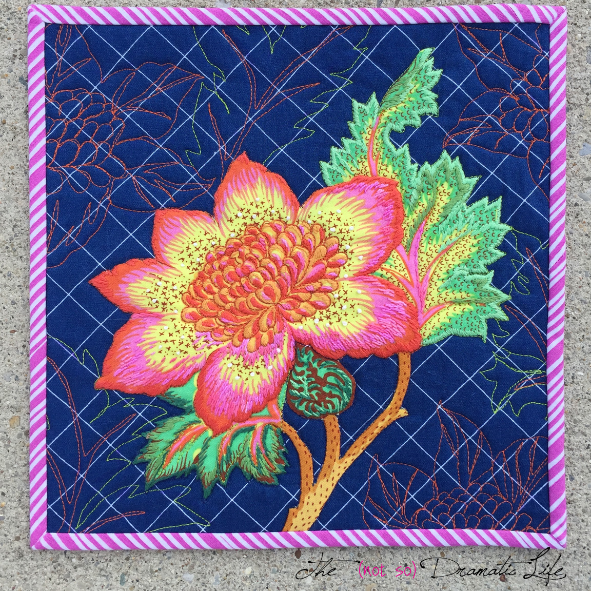 Embellished Spring Mini Quilt 12 The (not so) Dramatic Life