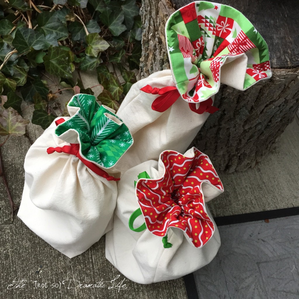 Canvas Gift Bags The (not so) Dramatic Life