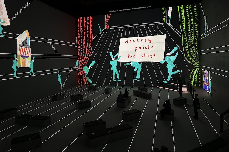 David Hockney Bigger & Closer Immersive Art in a 40ft Cube