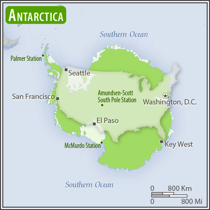 Artarctica Vs Usa Map Size World Geography 2020, CIA World Factbook