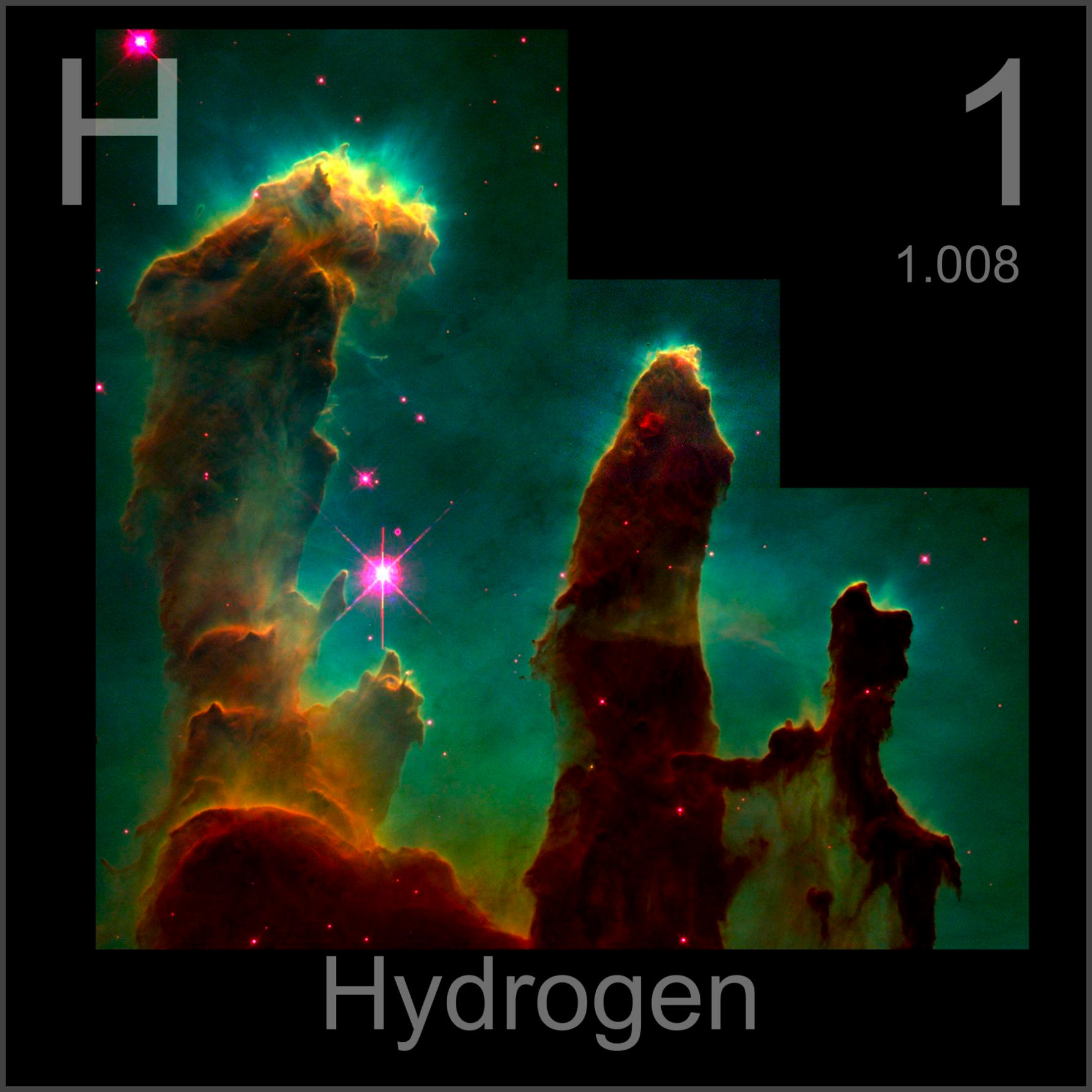 Sample of the element Hydrogen in the Periodic Table