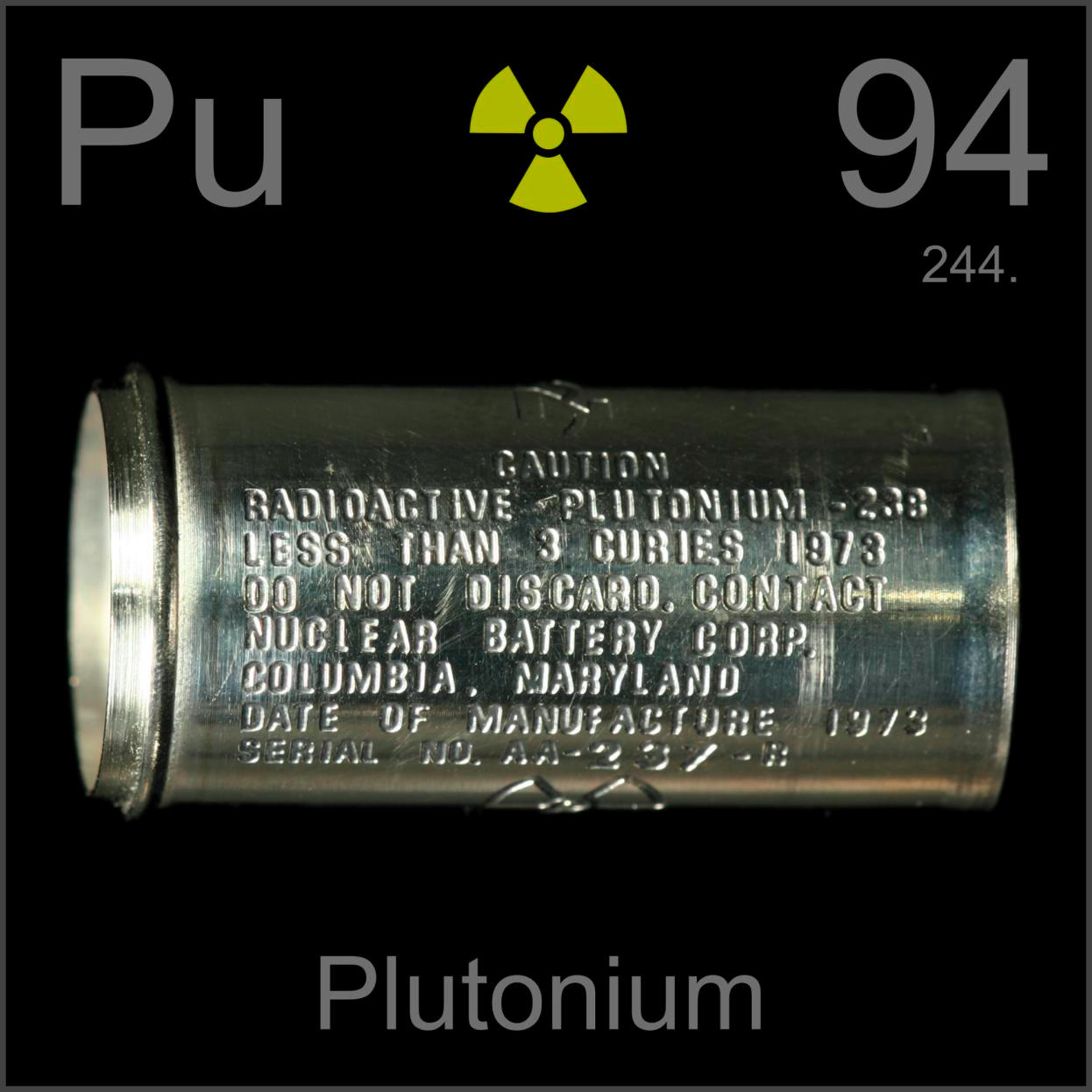 Facts, pictures, stories about the element Plutonium in the Periodic Table