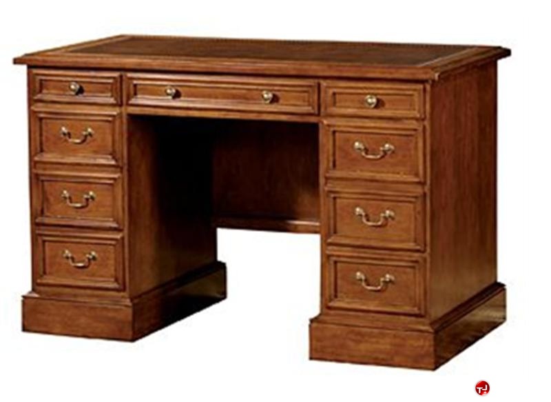 The Office Leader. Hekman 71260 Traditional Veneer Double Pedestal