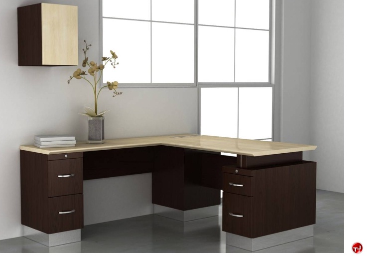 The Office Leader. Nevers Americana Contemporary Veneer L Shape Office