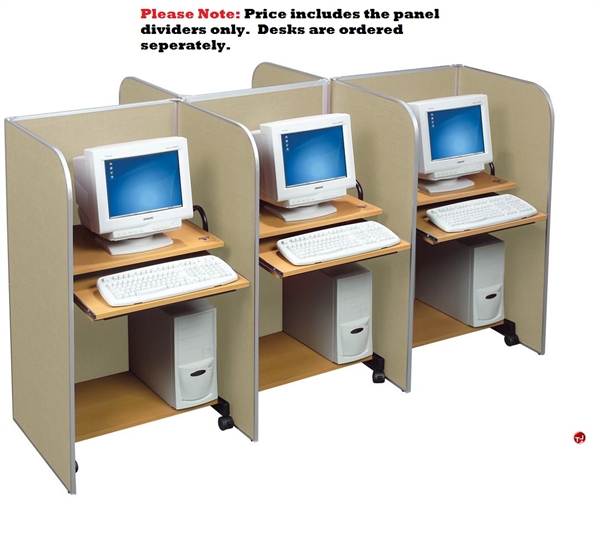 The Office Leader. Portable Cluster of 3 Privacy Panel Divider, Study