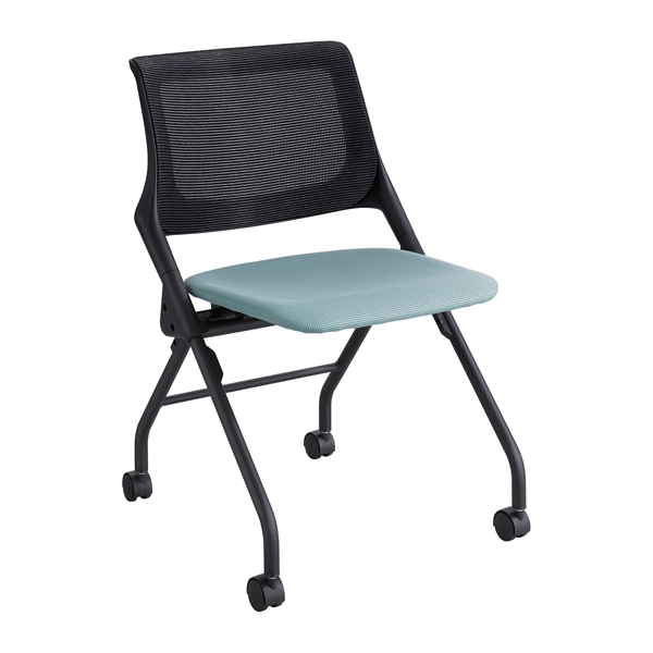The Office Leader. Mesh Tack Training Mobile Nesting Armless Chair