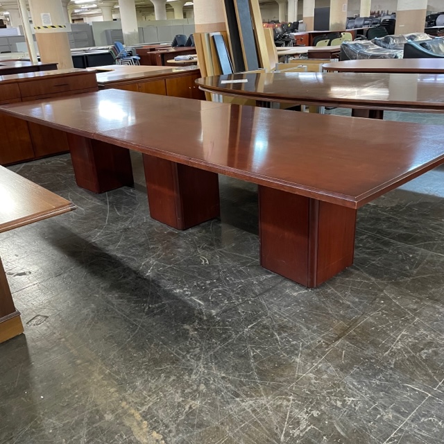 12' Veneer Conference Table Office Furniture Warehouse
