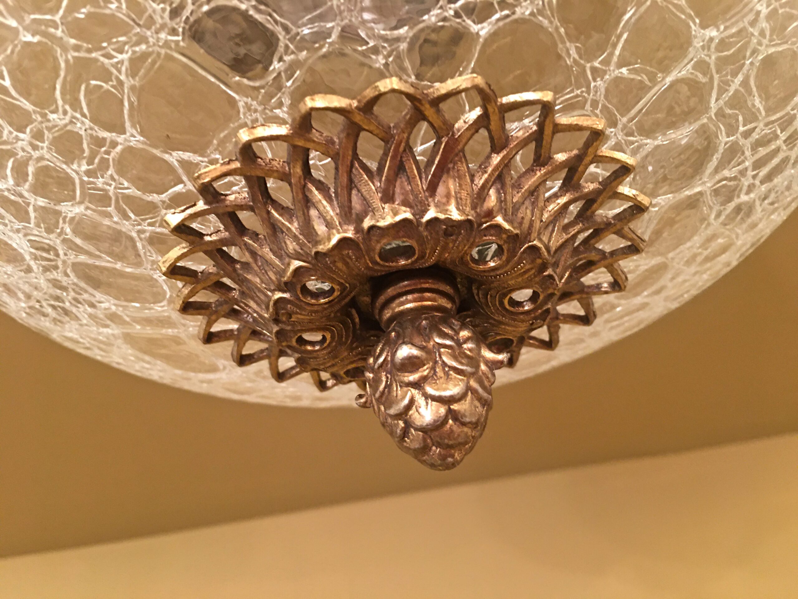 1960s Hollywood Regency dome ceiling fixture MORE AVAILABLE The Old