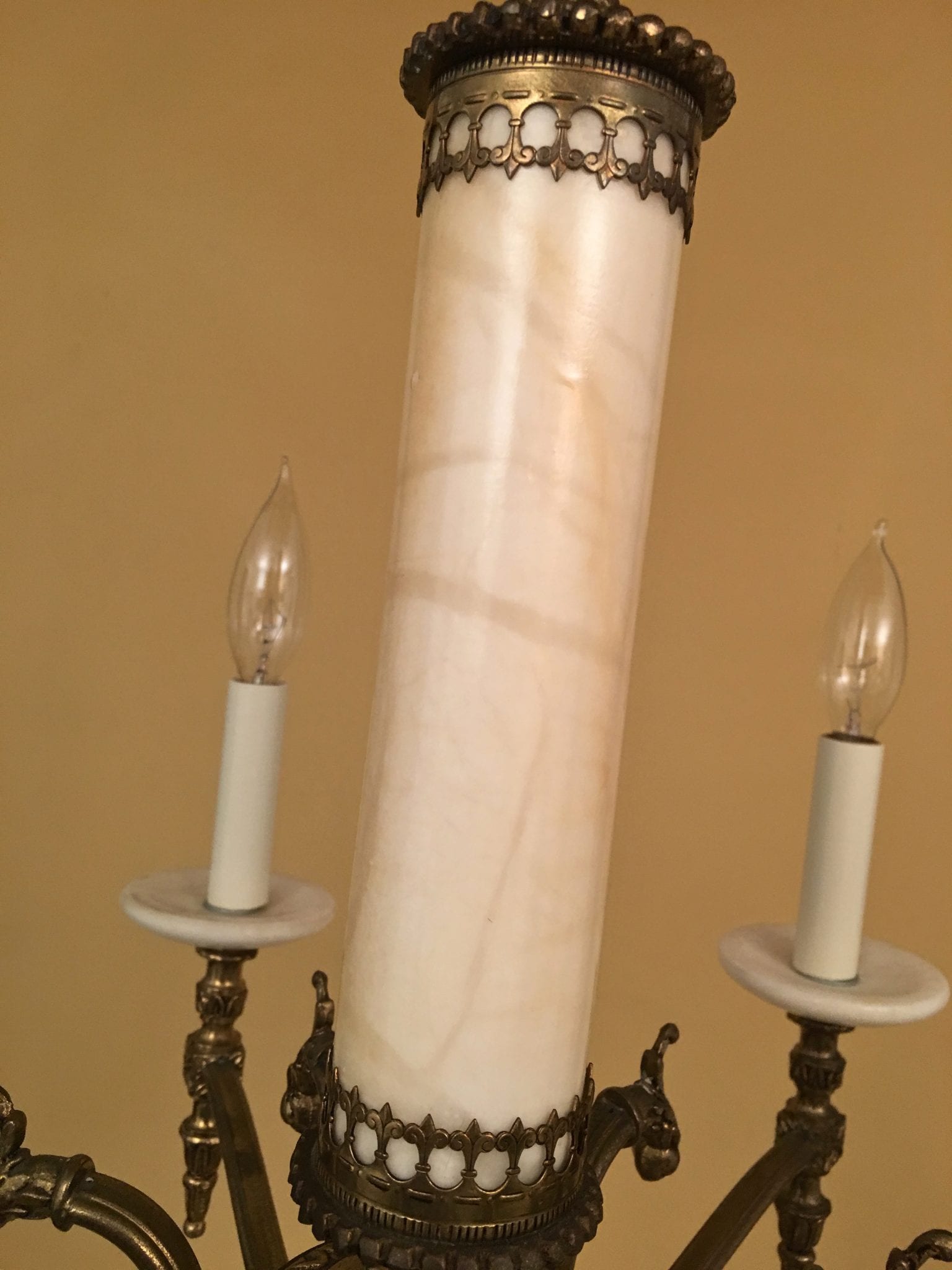 1970s marble chandelier by Moe The Old Above Restored Vintage Lighting
