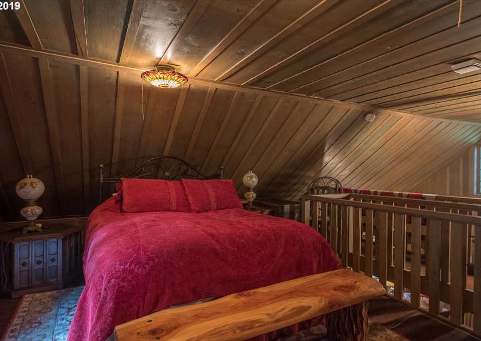 Oregon mountain cabin along the Zigzag River. Circa 1938. 299,800