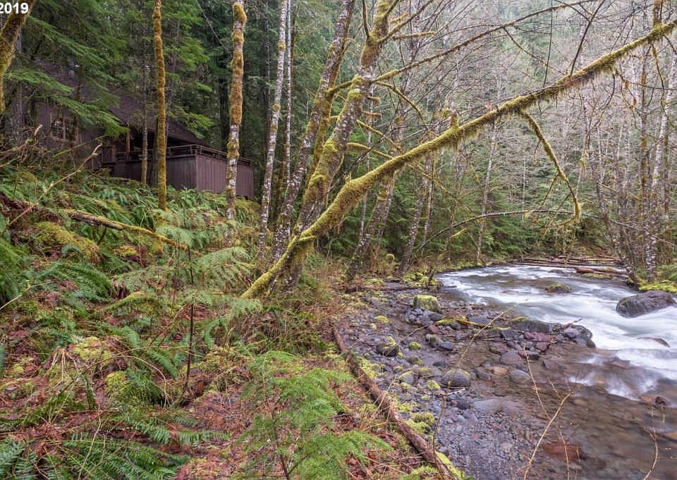 Oregon mountain cabin along the Zigzag River. Circa 1938. 299,800