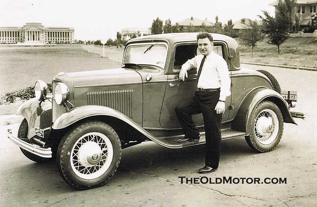 Famous Aviator Wiley Post With His New 1932 V8 ThreeWindow The Ford