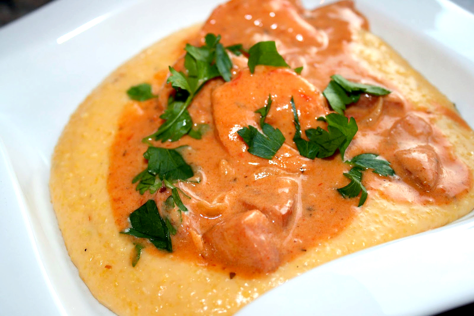 Shrimp, Andouille & Cheddar Grits The Olive Experience