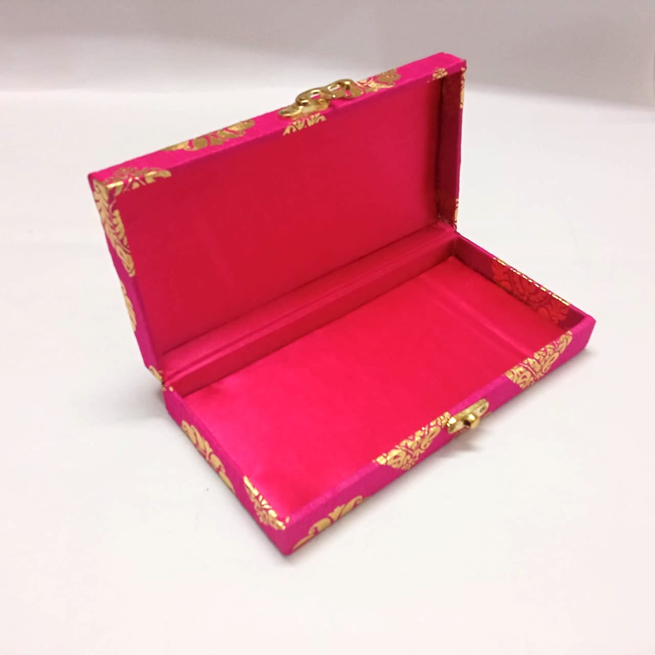 Raw Silk Gift Box With Elegant Motif Design / Shagun Box The One Shop Return Gifts and More