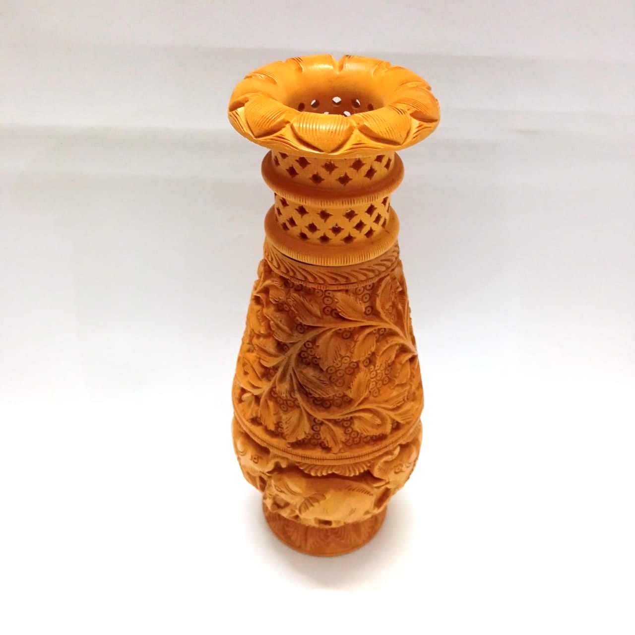 Wooden Carved Flower Vase (10 inches) The One Shop Return Gifts and