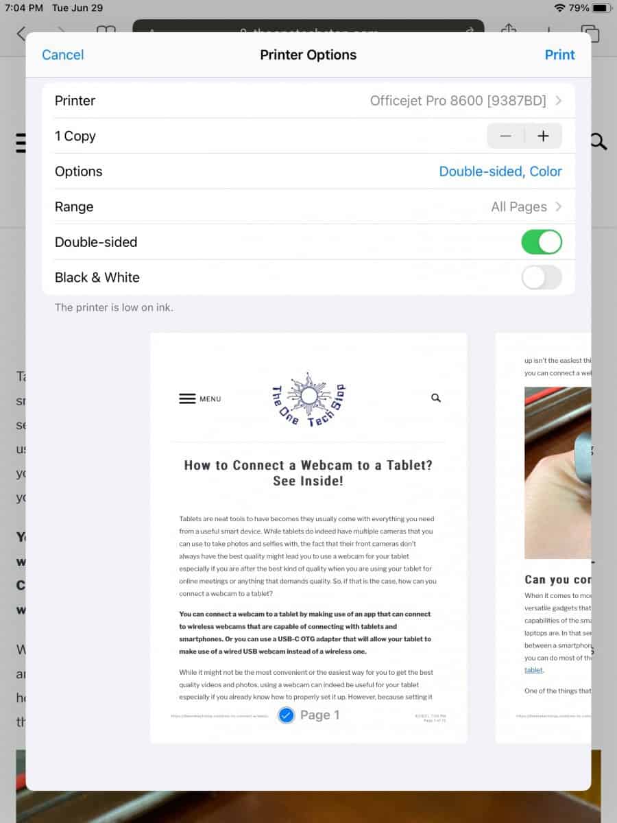 Can You Print From a Tablet to a Printer? The One Tech Stop