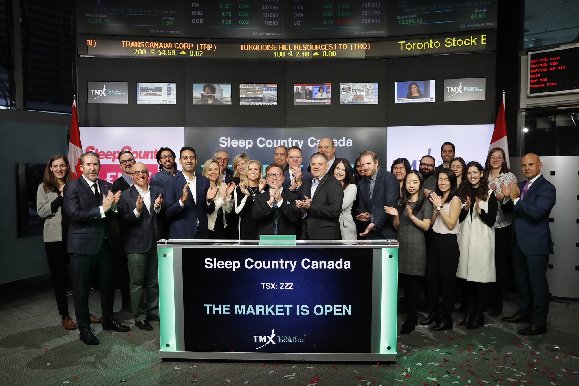 Sleep Country Canada Inc. Opens the Market Onside Media