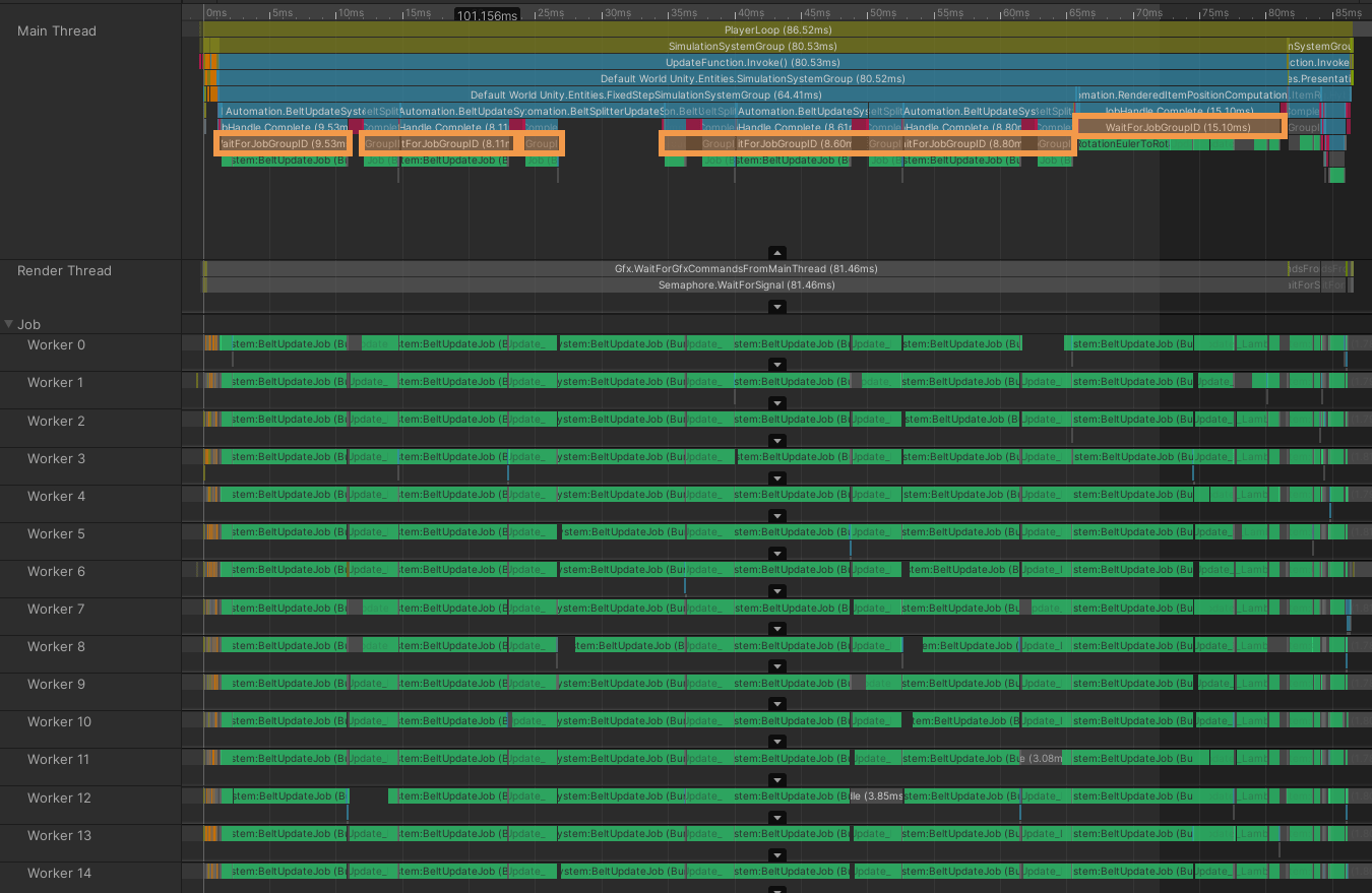 Implementing Conveyor Belts à la Satisfactory with DOTS in Unity