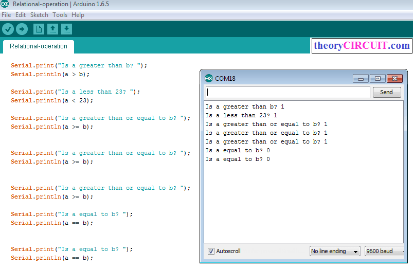 Arduino Relational functions theoryCIRCUIT Do It Yourself