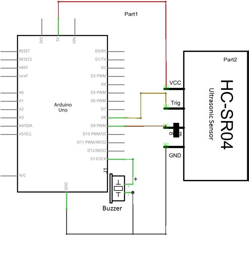 Hc Sr04 Ultrasonic Sensor Circuit Diagram