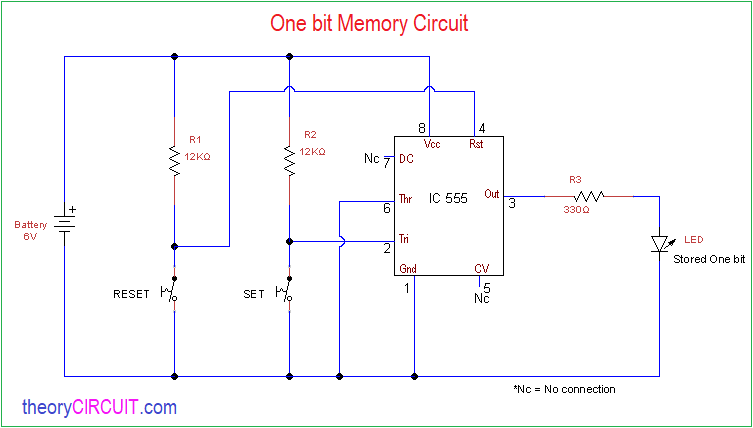 One bit Memory Circuit