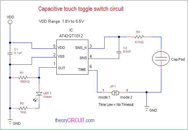 Capacitive Sensor Circuit Diagram
