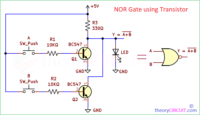 NAND Gate using transistor Archives - theoryCIRCUIT - Do It Yourself