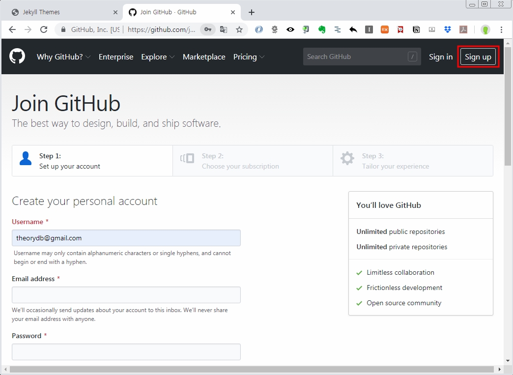 [Jekyll Blog] GitHub 연동 및 Jekyll 설치 · TheoryDB