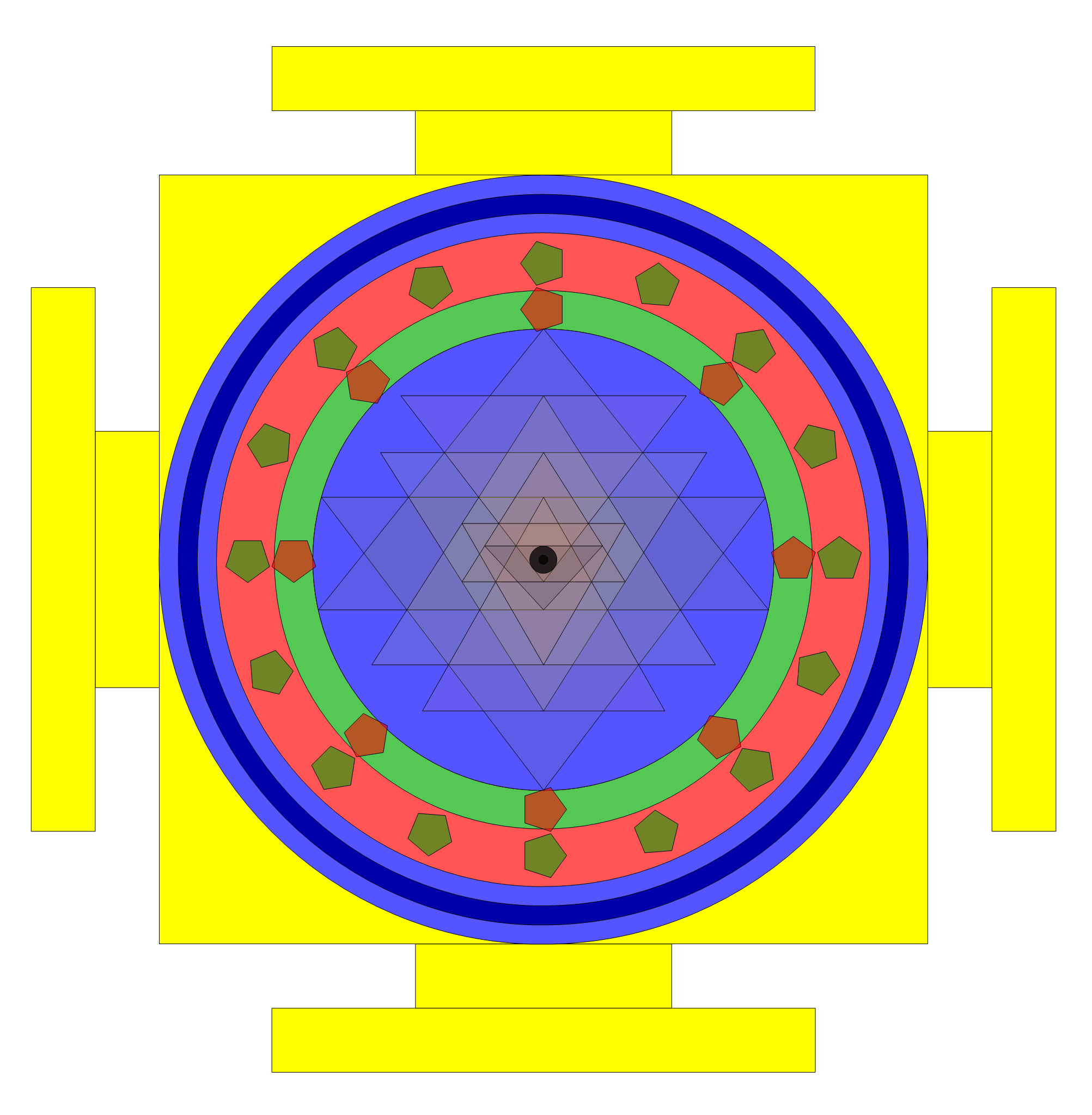 7 Perfect Sri Yantras in 2D and 3D Visualizing a Theory of Everything!